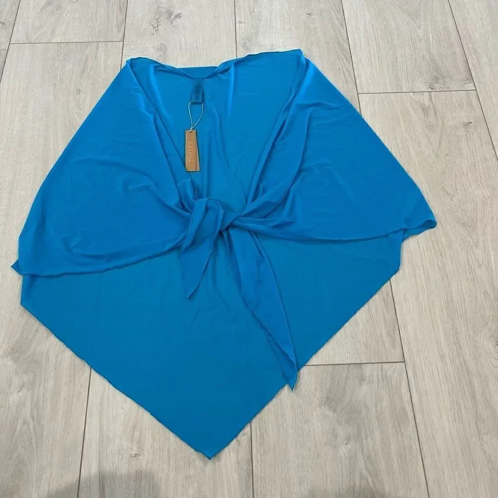 SKIMS MESH TIE SARONG | TURQUOISE skirt size 2X/3x